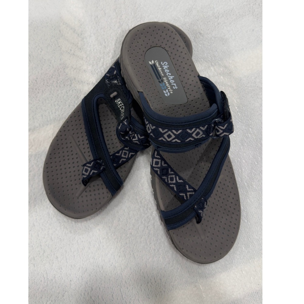 Skechers Outdoor Lifestyle Navy Gray Strappy Hiking Sandals 40798 Womens 8